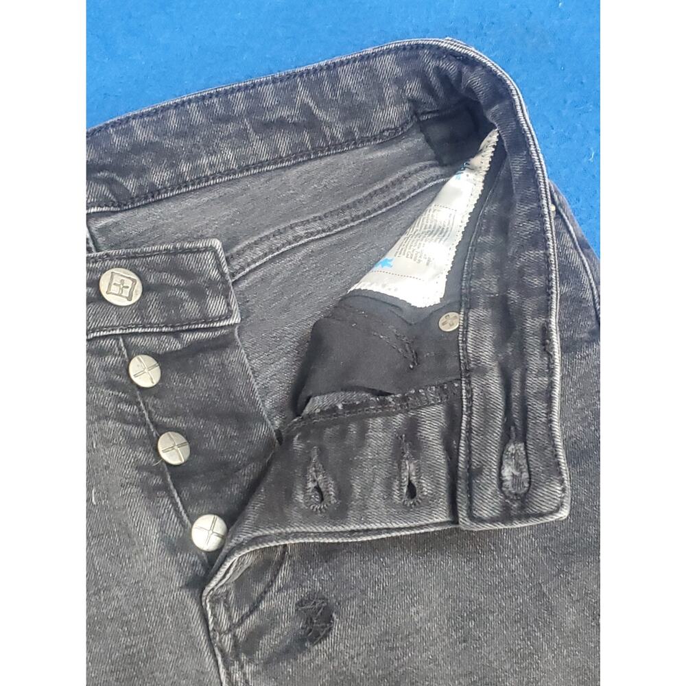 Ksubi Black Denim Skinny Jeans Womens Size 30 Destroyed Ripped Punk StreetweaR - Picture 7 of 16